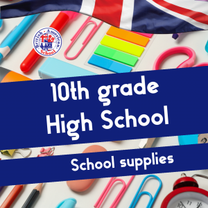High School 10th School supplies package